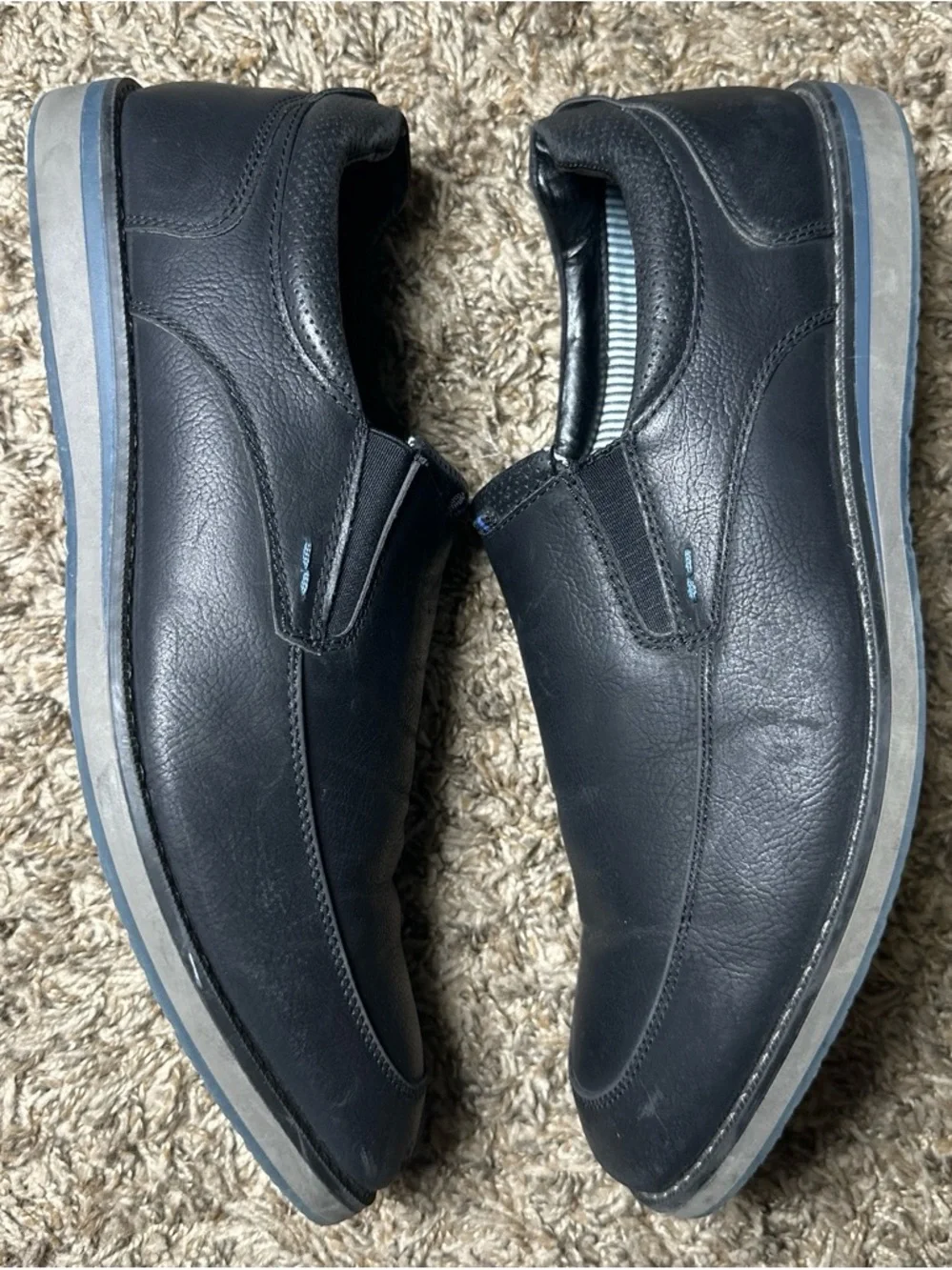 Nunn Bush Men's Black Slip-On Leather Loafers Size 12M